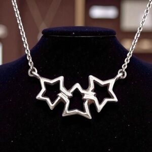 Tiffany & Co. Three interlocking Star Silver Necklace